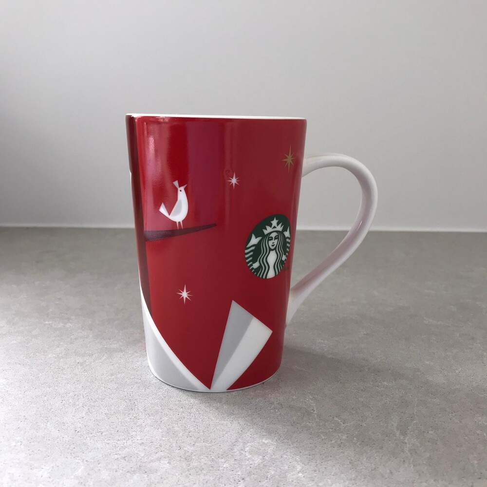 2012 Starbucks 2012 Ceramic Christmas Partridge Bird Mug 12 oz